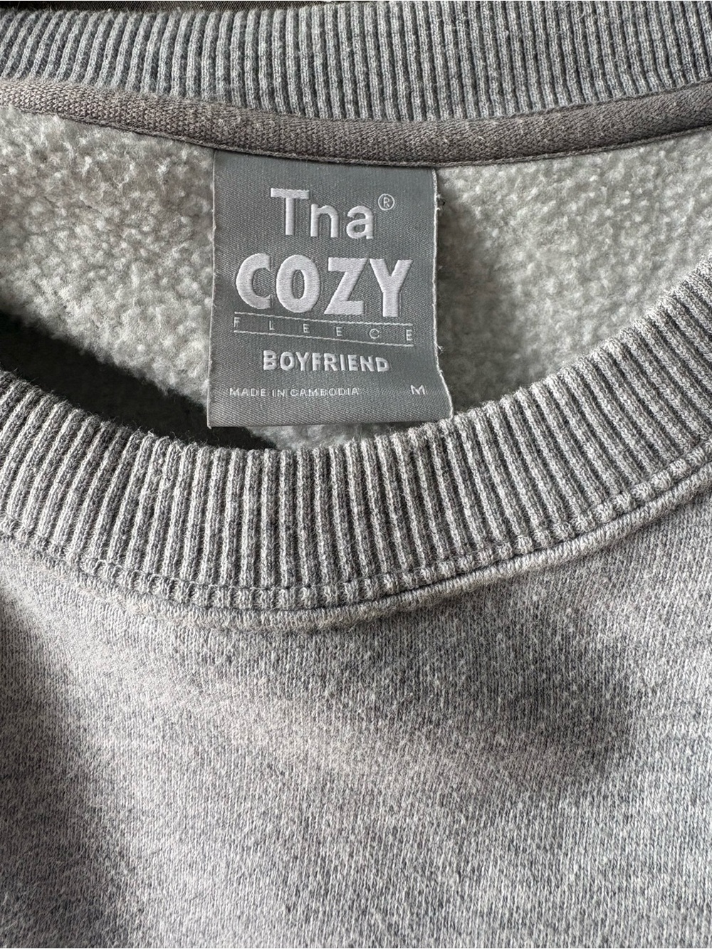Aritzia Oversized Crewneck Sweatshirt - Heather Gray - Picture 3 of 4